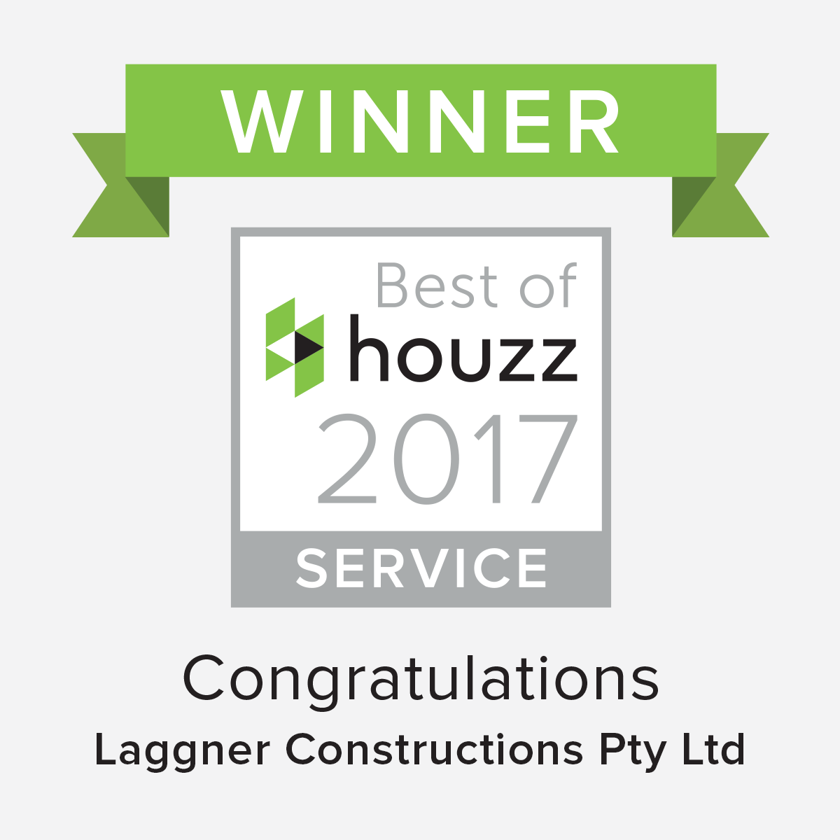 Laggner Constructions Awarded Best Of Service 2017 – Houzz